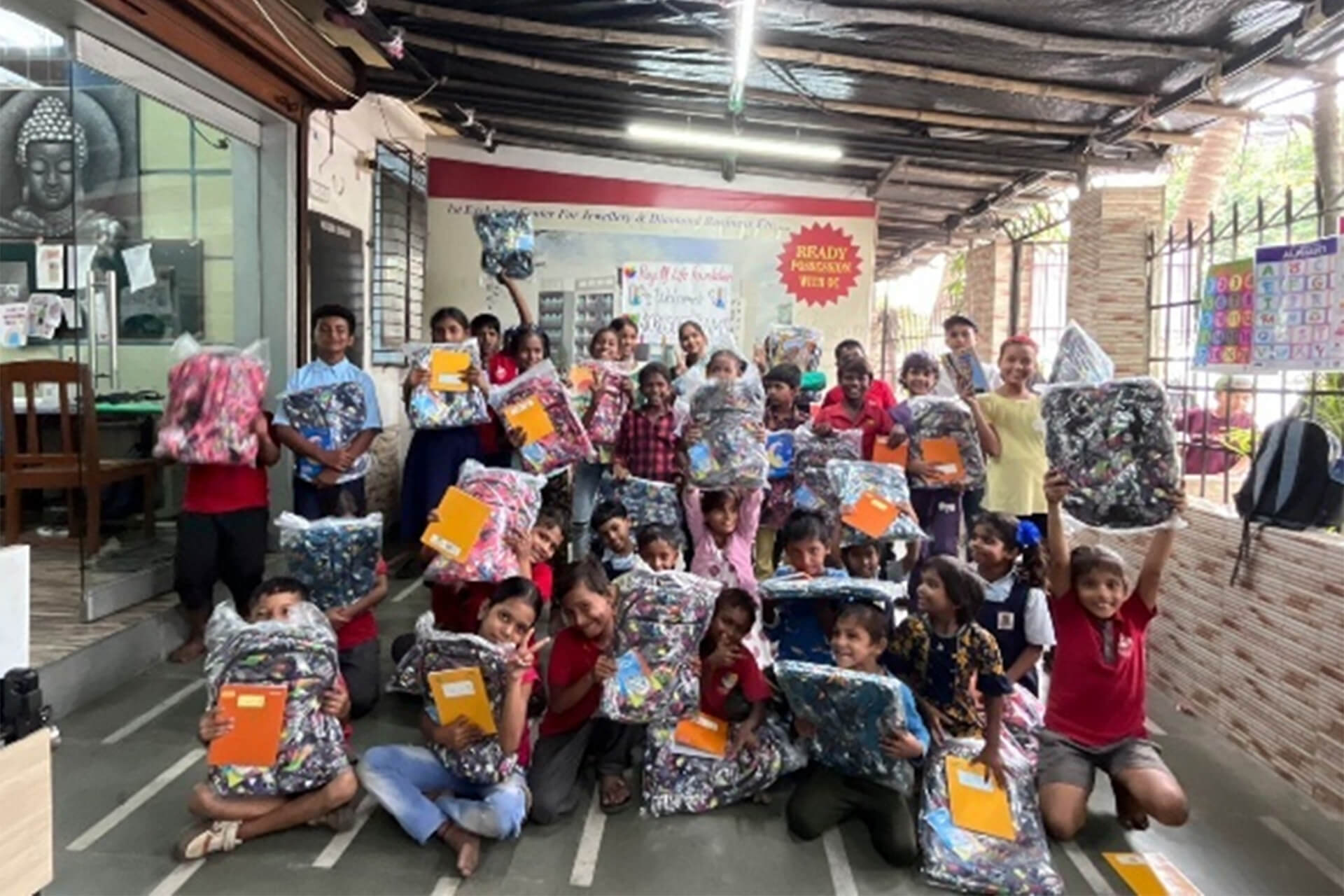 Bags Donation and stationery By Microsoft